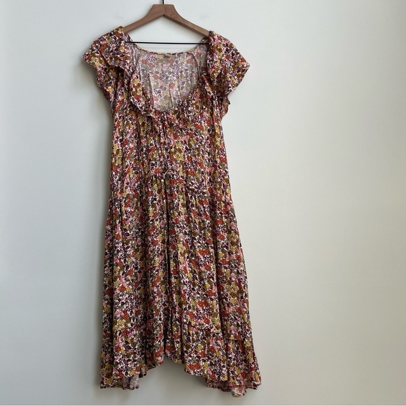 Old Navy Women's Waist-Defined Flutter-Sleeve Floral Mini Dress Cottagecore Y2K - Picture 4 of 15